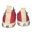 South Carolina Gamecock Red Canvas Sneakers with White Laces Womens size 10 Photo 2