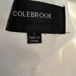 Colebrook navy blue and off white striped zip up puffer vest with pockets S Photo 8