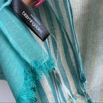 Bloomingdales NWT  Exclusive Lightweight Tiffany Blue Gold Blanket Scarf Photo 2