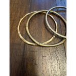 Lia Sophia 3 Vintage signed  rhinestones washed goldtone metal bracelets bangles Photo 2