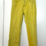 Mother Superior Jeans The Scrapper Cuff Ankle Fray in Golden Yellow Size 24 Photo 1