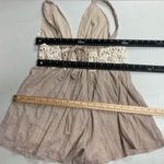 Sage  Women’s Romper Size Medium‎ Light Tan Crochet Waistband Straps Photo 8