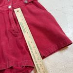 Day Moon Red Denim Romper Small Button Front Sleeveless Pockets Casual Photo 3