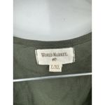 World Market Mira Embroidered Kaftan Maxi Dress Women L/XL Green Boho Peasant Size 1X Photo 3