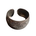 Antique Silver Tibetan Buddha Symbols Cuff Good Fortune Vintage Bracelet Photo 6