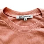 Cotton Citizen  2pc Crop Tee Midi Skirt Set Peach Size Small Ribbed Cotton Photo 3