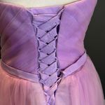 Women’s Tea Length Purple Prom Party Dress CorsetBack Sweetheart Neckline Size 4 Photo 7