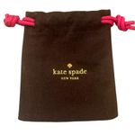 Kate Spade  Dark Brown Pouch with Vibrant Pink Drawstrings Photo 0