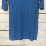 Lilly Pulitzer Solid Blue Pima Cotton Cassie 3/4 Sleeve T-Shirt Shift Dress XS Photo 4