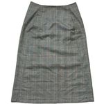 Oak + Fort  Gray Plaid Dark Academia Midi Pencil Skirt Women's Size Small Photo 0