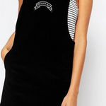 Lazy Oaf  “Messed Up” corduroy black Pinafore Dress fall Small Photo 0