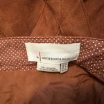 Anthropologie  Faux Suede Skirt Pinafore Brown Overalls Size 2 Photo 2