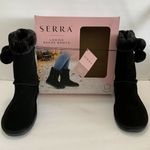 Serra  boots Black 10 New NWB Suede Leather Upper Faux Fur Lining Comfortable Photo 1