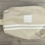 Tan & White Double Zip Small Travel Bag 5" X 7" Photo 0