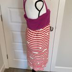 Volcom || Purple/red/white sundress with scalloped top and adjustable straps Photo 5
