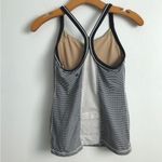 Lululemon  athletica Ujjayi Power Y Tank Top Black/White Size 6‎ Medium Support Photo 4