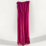 Jay Godfrey Womens Martell Gown Pink‎ Size 8 100% Silk Front Overlay Strapless Pink Photo 3