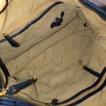 Brahmin  Blue Crocodile Leather Top Zipper Closure Shoulder Bag Photo 5