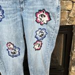 Lane Bryant Boyfriend Jeans Embroidered Flowers Hippie  Womens 22  Photo 1