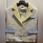 Endless Rose NEW Anthropologie  Cropped Color Block Blazer Size S Photo 3