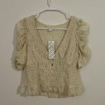 Urban Outfitters Kimchi Blue Hollie Puff Sleeve Ruffled Blouse Photo 1