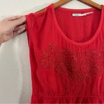 Kimchi Blue 🦋  Urban Outfitters Pink Coral Beaded Cold Shoulder Mini Dress Tunic Photo 1