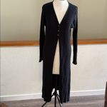 Future Collective Black Sweater duster size medium 3 button closure Photo 9