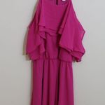 Francesca's NWT Francesca’s A-Line Ruffle Neon Pink Dress Photo 5