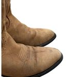 Roadwolf Sz 7M Tan Western Roper Cowboy Boots Leather Western Embroidered Photo 6