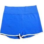Wild Fable Women's Royal Blue & White Seamless Biker Shorts - Size Medium Photo 0