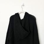 Torrid [] Black Embroidered Star Thunderbolt Raglan Knit Hoodie Sweater NWT Sz 1X Photo 4