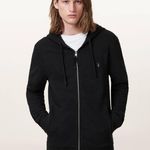 All Saints Raven Gray Zip Up Ramskull Hoodie Photo 9