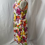 R&K Originals stretch cotton multi color dress size 8 Orange Photo 4