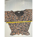 American Eagle Tops Floral Lace up Blouse Office Siren Cottagecore SIZE XS Photo 2