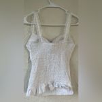 Madrag white corset style top with lace straps, bow detailing and tie up sides;M Size M Photo 3