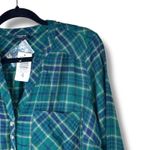 Torrid NWT Harper Brushed Green Plaid Softest Flannel Tunic Pullover Top Size 00 Photo 3