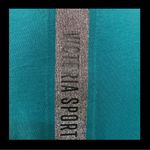 Victoria's Secret Victoria Sport Metallic Black back strap & Green Open Back top- size SP Photo 5