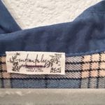 Free People Sunday Morning Sleep Shirt Sapphire Blue Plaid Small nwot Photo 5