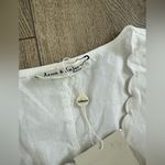 Bohme  White Scalloped Button-Up Blouse Photo 7