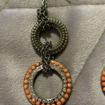Dangle Earrings with Fish Hook Orange Photo 1