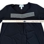 Joseph Ribkoff  Black Silver Stud Scoop Neck Long Sleeve Tunic Mini Dress size 8 Photo 2