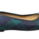Talbots  blair ballet flats indigo blue multi plaid women's size 6M leather sole Photo 1