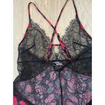 Victoria's Secret Victoria’s Secret Chemise Black Lace Trim Pink Hearts Babydoll Xs Valentines Day Photo 10
