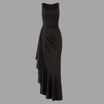Black Halo  eve jewel ruffled asymmetrical square neck gown Photo 2