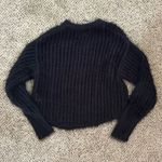 Universal Threads Universal Thread Black Crew Neck Cropped Sweater Photo 2