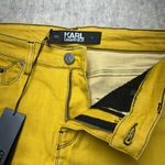 Karl Lagerfeld  Colored‎ Girlfriend Denim Jeans Size 26 Yellow Cuffed Women's NWT Photo 3
