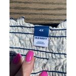 Old Navy NWT  4X smocked tank top ruffle blue white floral Photo 5