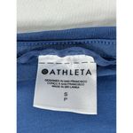 Athleta Air Out Cinch Tee Blue S/S Scoop Neck Elastic Cut-Out Back Women's Small Photo 1