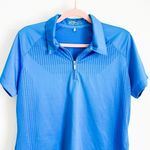 Nike  Golf Blue Short sleeve half Zip Dri Fit Top Large Photo 1