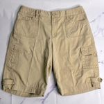 Caribbean Joe  petite let go khaki shorts size women’s 12 Petit Photo 0